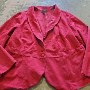 Torrid red 3 button blazer sz 3